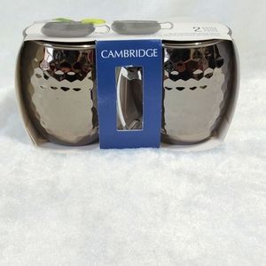Cambridge Moscow Mule Mugs 20oz Stainless Steel Hammered Drinkware Kitchenware